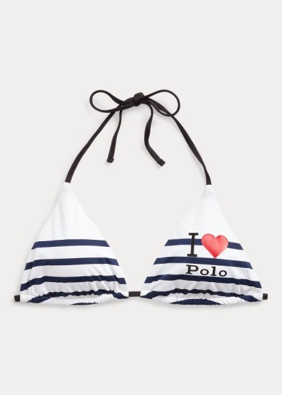 Top Bikini Polo Ralph Lauren Mujer Azul Marino - I Heart Polo - UPXZF3921